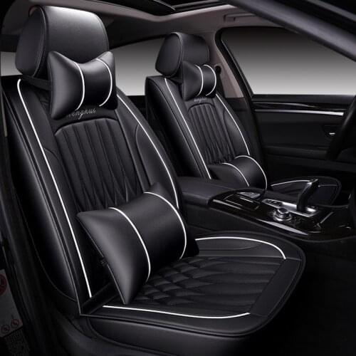 HeXinYan Universal Leather Car Seat Covers for Ford all models ecosport focus mk2 fiesta mk7 mondeo mk4 explorer s-max kuga figo