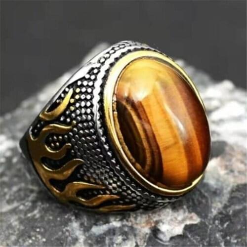 Domineering Flame Ring for Men Women Hip Hop Street Motorcycle Index Finger Ring Vintage Jewelry