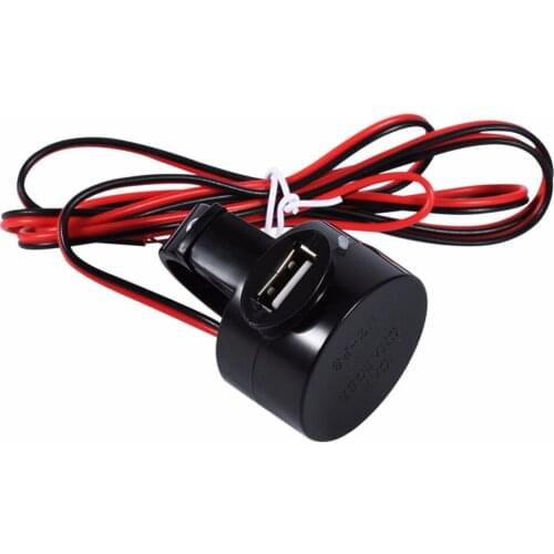 USB Waterproof Motorcycle Mobile Phone Power Supply Charger Port Socket 12V USB Power Supply Charger Socket Plastic Black