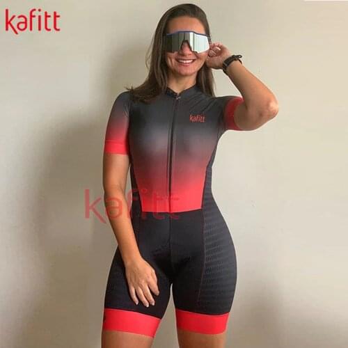 Kafitt Womens Cycling Jersey Sports Shirt Ropa Ciclismo Mountain Bike Road Top Short Sleeve Macaquinho Ciclismo Feminino