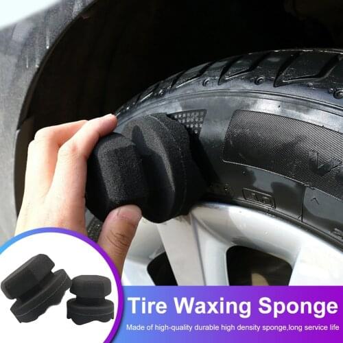 1Pcs Car Tire Waxing Polishing Washing Sponge Cleaning Pad Brush Auto Wash Tool Interior Detailing Brush Car Clean Accessories