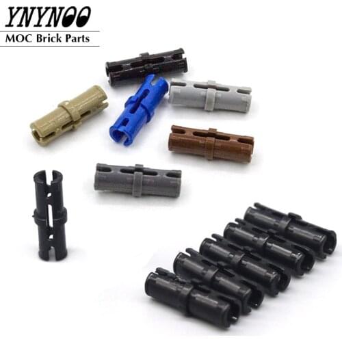 100Pcs/lot High-Tech Pin with Friction Ridges Lengthwise and Center Slots 2780 MOC Building Blocks Bricks DIY Toy Part Tech Cars