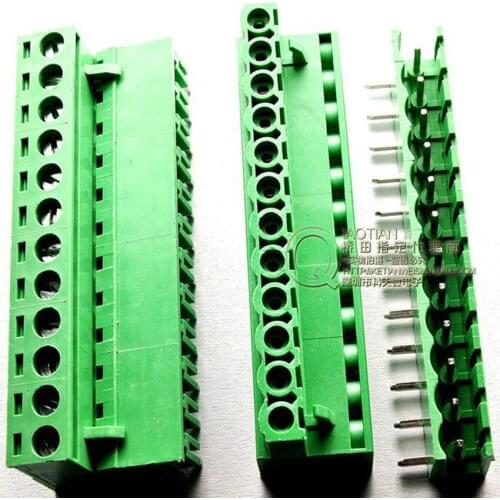 20Set/Lot KF2EDGK 5.08MM 12Pin Curved Plug-in Screw Terminal Connector 12P 90 Degree