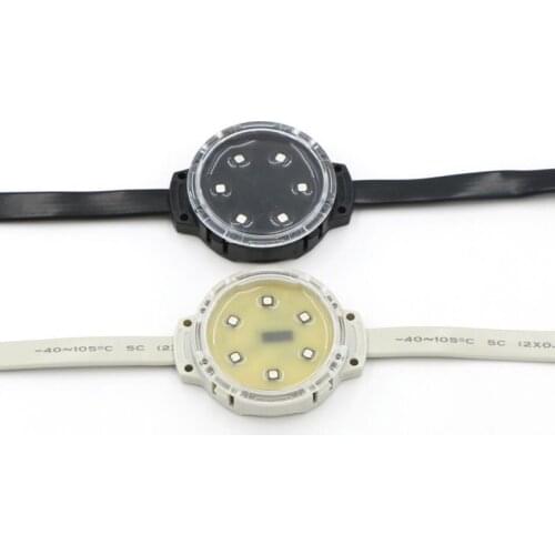 40mm DC24V standard DMX512 LED RGB pixel module;3535 SMD LEDs(1.44W/6pcs) per pixel;IP68;RGB full color