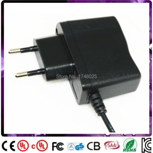 5pcs Free shipping 12 volt 0.5 amp power supply 500ma 6 watt adaptor EU input 100 240v ac 5.5x2.1mm 0.9m DC cable dc transformer