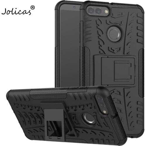 For Huawei Y9 2018 case Heavy Duty Armor Shockproof Hybrid PC Silicon Hard Phone Case For Enjoy 8 plus / Y9 2018 Cover Capa