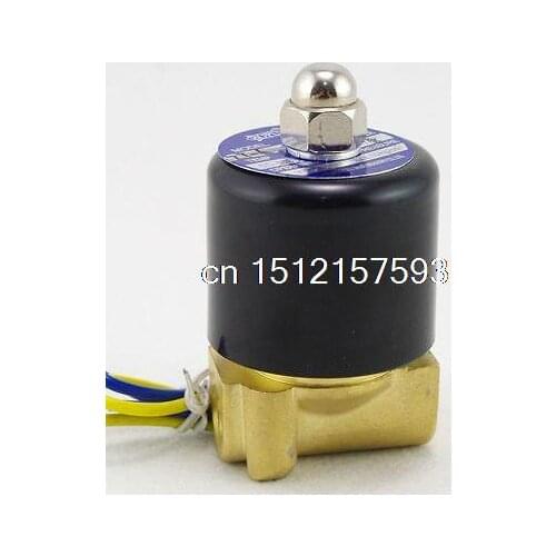 Methane Gas Fuel Propane 2 Ways NC Solenoid Valve 1/8" BSPP Connection 220VAC