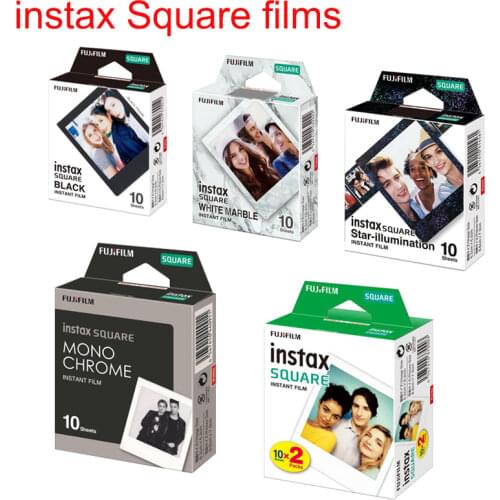 Fujifilm Instax Square White Edge Black Films Photo Paper (10-100 pcs) for Instax SQ10 SQ6 Instant Camera Share SP-3 Printer