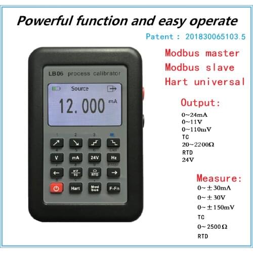 LB06 Hart Current voltage 4-20mA 0-10V/mV Signal Generator Source thermocouple PT100 temperature Process calibrator Tester