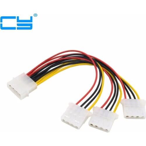 Cable IDE 4 Pin Male to 3 IDE Female Y Type Splitter Power supply Extension Cable for Hard Disk