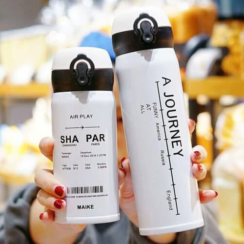 Korean Thermos Mug Version Fresh Stainless Steel Tumbler Mug Food Flask Coffee Mug Thermos Bottle 500ml Garrafa Termica Inox T84