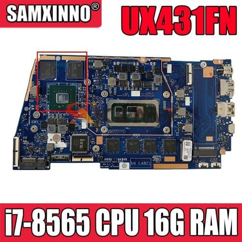 UX431FN mainboard REV2.0 For UX431F UX431FN i7-8565 CPU 16G RAM laptop motherboard 100% Tested Working