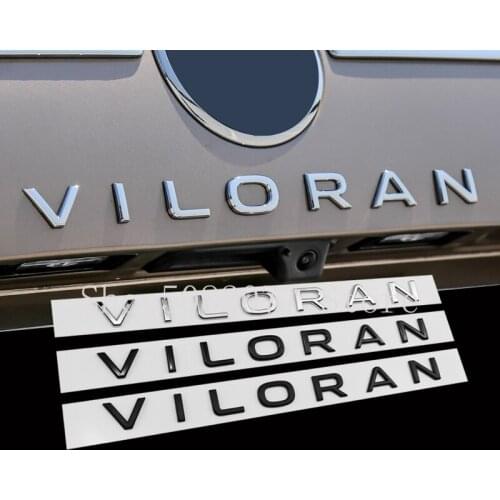 2021 New Letters Emblem for VW VILORAN Car Styling Trunk Middle Nameplate Logo Sticker for Volkswagen Matte Glossy Black Chrome
