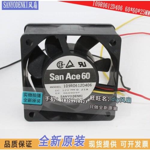 NEW SANYO DENKI SAN ACE 109R0612D406 6025 12V 6CM cooling fan