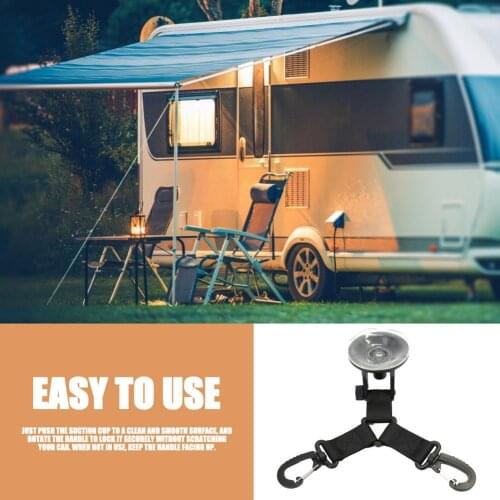 Securing Hook Suction Cup Anchor Tie Downs With 2 Hooks Feature 360 Degree Rotation For Car Side Awning Tarp Camping Tools