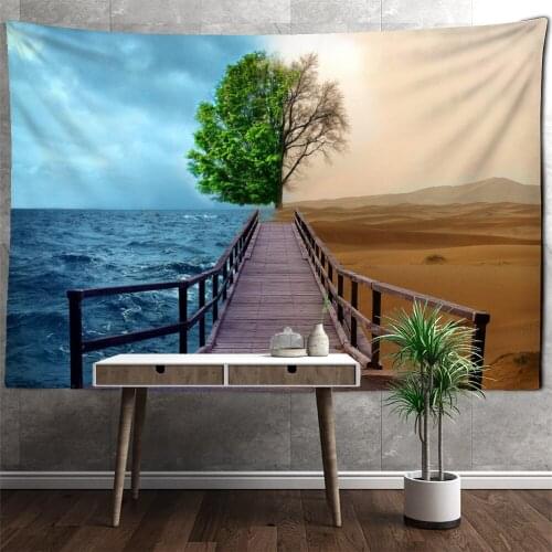 The Environment After Desertification Tapestry Wall Hanging Miserable Fantasy Bohemia TV Background Cloth Decor