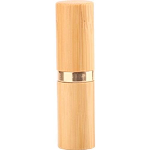 Wholesale 5ml Bamboo Empty Lipstick Tubes Container Lip gloss Lip Balm Container Bamboo Gold Shell Makeup Lip Stick Bottle Tubes