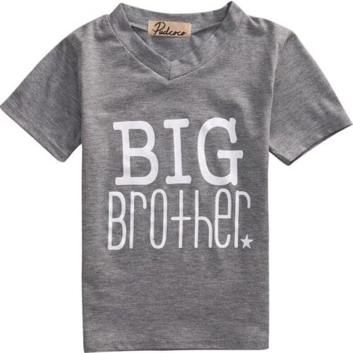Casual Children Boy Kids Costumes Clothing Newborn Baby Boys Romper Big Brother Short Sleeve T-shirt Tops Outfits Family Set
