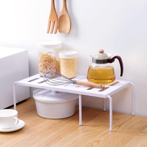 Adjustable Kitchen Storage Rack Cupboard Storage Shelf Non-Skid Spice Rack Kitchenware Organizer Home Slippers Shoes Racks