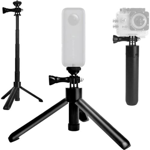 2 in 1 Extend Gopro Vlog Handle Tripod Mini Portable Desktop Stand for Gopro Hero 9 8 7 6 5 4 Black Session Osmo Action Camera