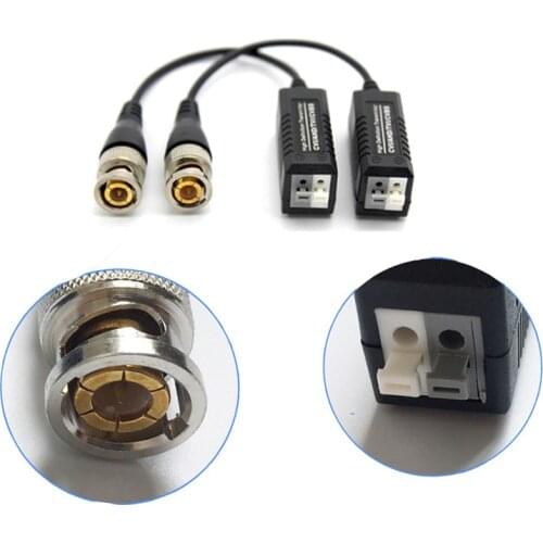 High quality BNC to UTP Cat5/5e/6 Video Balun HD Transceivers Adapter Transmitter Support 1080P 4MP 5MP AHD CVI TVI Camera 200M