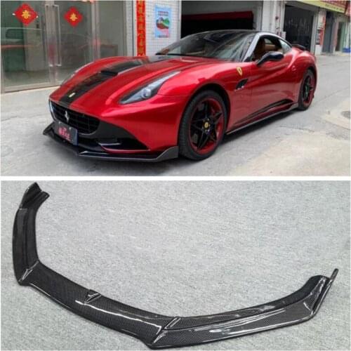 High Quality ABS Carbon Grain Front Lip + Spoiler +Side skirt Protector For Ferrari California 2008-2020