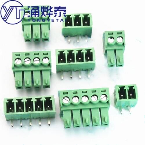 YYT 10Set 3.81mm 15EDG 2/3/4/5/6/7/8/9/10/11/12/13/14/15/16 pin right angle straight Pin Plug-in terminal block connector