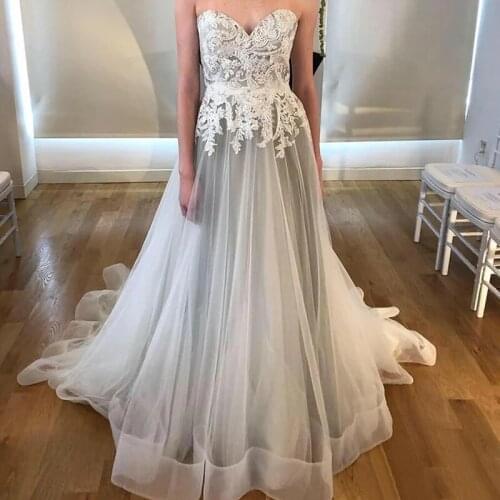 Robe De Mariee Dubai white Wedding Dress Luxury Appliques Lace Wedding Gown Custom Made Dresses Wedding Vestidos De Novia 2021