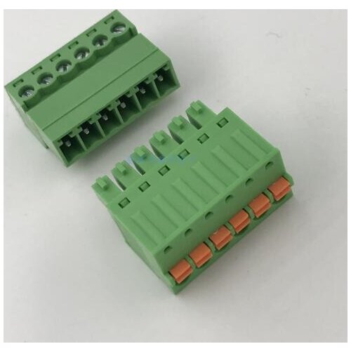 10pairs Solderless air male and female docking XK15EDGRK-3.81MM free screw spring 2EDGKD3.81 terminal block 2p/3p/4p5p/6p/7p-10p