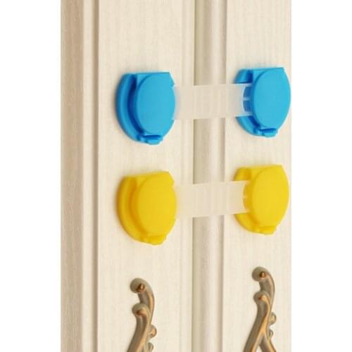 10Pcs/Lot Safety Baby Safe Protection Fridge Cabinet Doors Lock Security Blocker Padlock