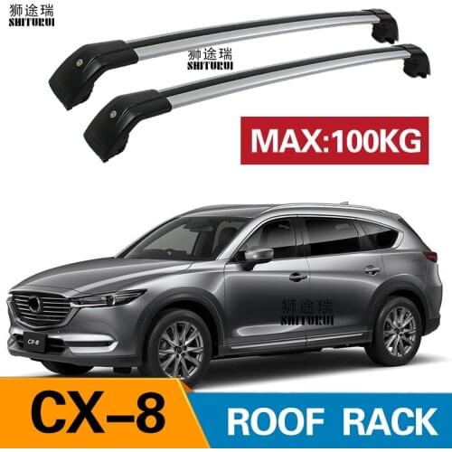 SHITURUI 2Pcs Roof bars For MAZDA CX-8, 5-dr SUV, 2018+ cx 8 Aluminum Alloy Side Bars Cross Rails Roof Rack Luggage Carrier