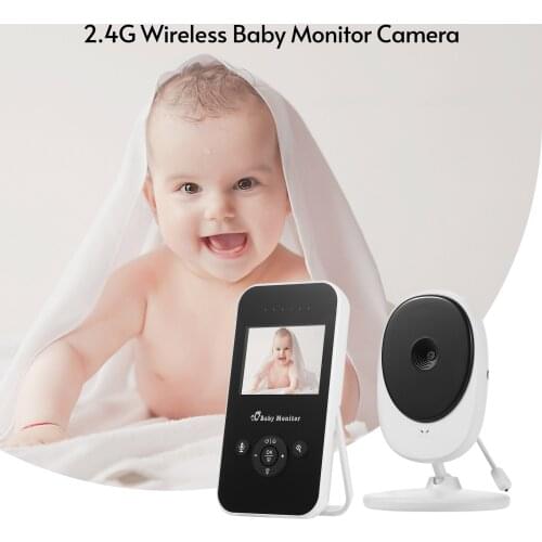 2.4G Wireless Baby Monitor with Camera Video Monitor with 2.4 Inch LCD Screen Microphone Two-Way Talk Temperature Detection