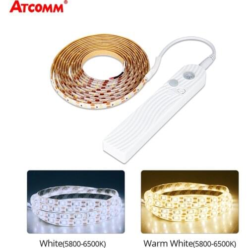 Wireless Motion Sensor LED Strip 1M 2M 3M IP65 Waterproof 2835 Night Light AAA Battery Powered Bed Lamp Cabinet Stairs Hallway