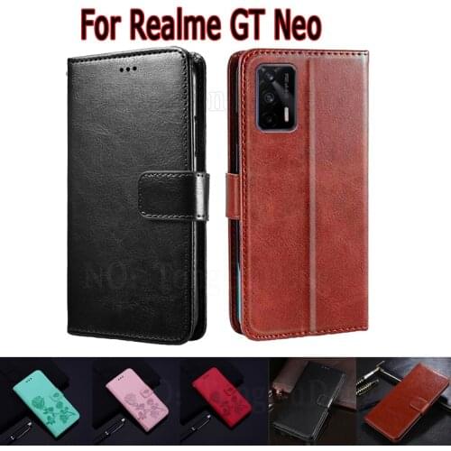 Case For Realme GT Neo RMX3031 Cover Flip Wallet Stand Leather Book Funda On RealmeGT Neo Case Etui Phone Protective Shell Coque