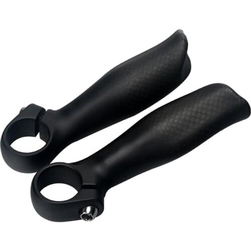 Mountain Bike Parts Full 3K Matt Carbon Fibre Handlebar Bar Ends Bicycle Small Auxiliary Handlebar