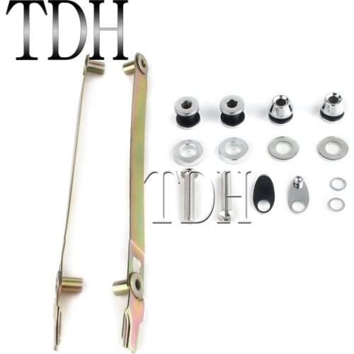 Motorcycle Sissy Bar Backrest Detachable Docking Hardware Bolt Kit w/ Fender Mounting Bracket For Harley Dyna FXDWG 2010-2017