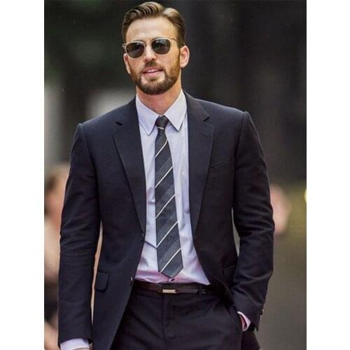 ANNIEBRITNEY 2 Piece Black Slim Fit Men Formal Suit Custom Skinny Groom Wedding Tuxedo Slim Fit Prom Wedding Men Suit With Pants