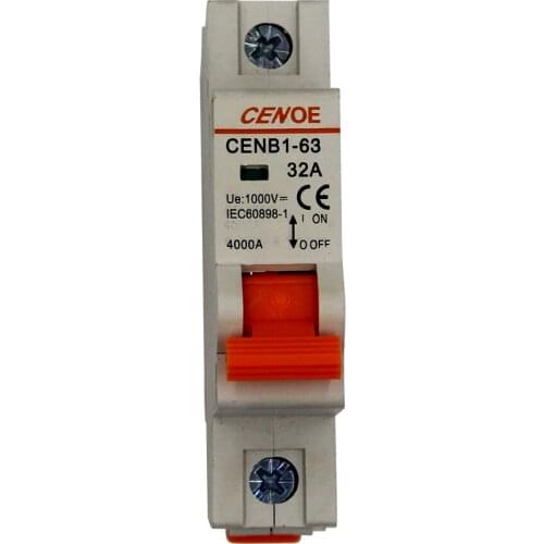 Best 1P DC 1000V 16A 20A 25A 32A 40A 50A 63A dc circuit breaker solar circuit breaker used for solar system