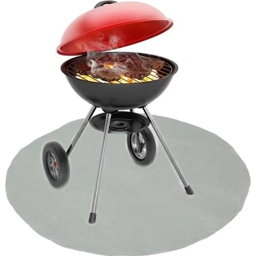 Fire Pit Mat Portable Camping Fireproof Cushion 32-40 Inch Heat Resistant Fire Resistant Picnic Pads Grass Concrete Protector