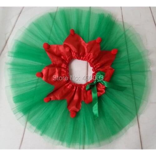 Wholesale Kids Girl Christmas Tutu Skirt Princess Dance Party Skirts Children Holiday Gift Free Shipping