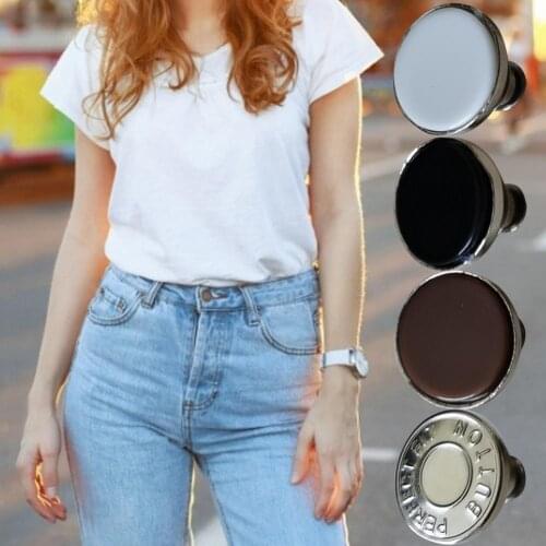 Snap Fastener Metal Buttons For Clothing Jeans Perfect Fit Adjust Self Increase Reduce Waist Free Nail Twist Sewing Buttons