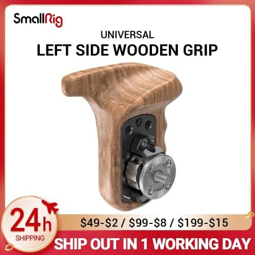 SmallRig DSLR Camera Rig Left Side Wooden Handle Grip with ARRI Rosette - 1891