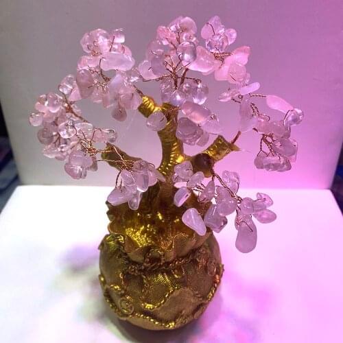 Special multicolor crystal get rich Tree cash tree Get rich Feng shui set pieces for opening housewarming gifts