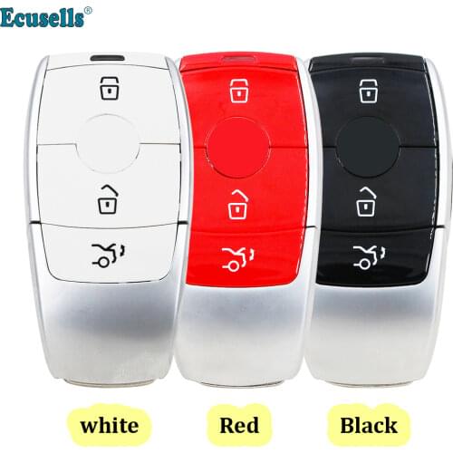 3 Button Smart Prox Remote Key Case shell for Mercedes for Benz C200L E300L S320 S350 s450l s500l amg GLC Red/Black/White