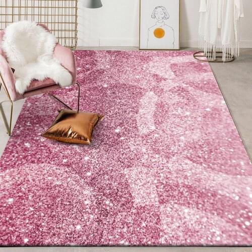 Modern Pink Bedside Carpets For Living Room Non-slip Area Rug Fantasy Bedroom Rugs Soft Mat Large Comfortable Carpet Home Floor