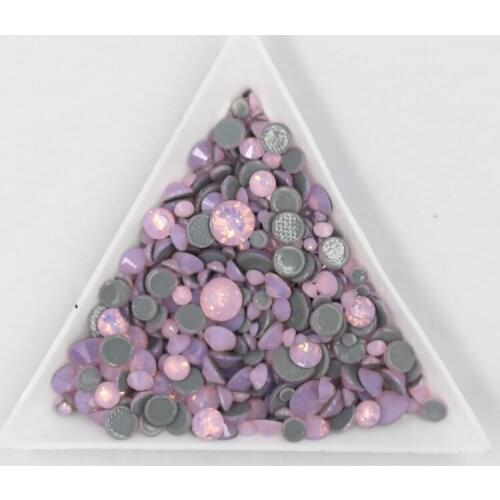 Ss3-ss30 Pink Opal Crystal Nail Art hotfix Rhinestone decorations 3D Flatback Glass Hot Fix Rhinestones for Garment