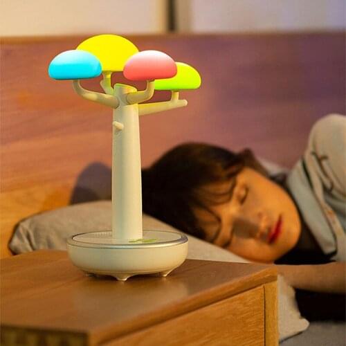 Mushroom Tree Colourful Lamp Bluetooth Wireless Speaker USB Charged Led Remote Control Night Light Decorate Table Lamp Gift