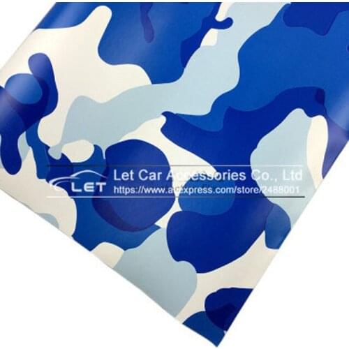 Navy blue Camo Vinyl Wrap Car Motorcycle Decal Mirror Phone Laptop DIY Styling Camouflage Sticker Film Sheet