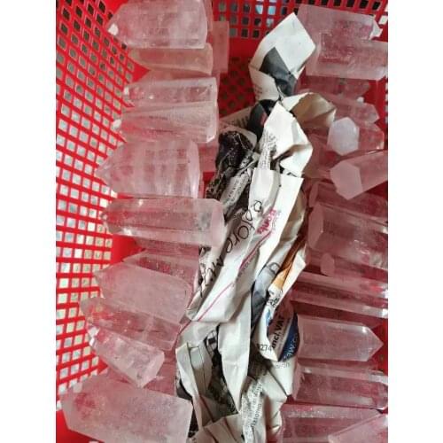 1kg Natural white crystal column quartz wand point obelisk healing
