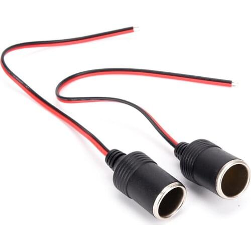 1Pcs 12V/24V 5A Power Cigarette Lighter Connector Plug With Female Socket Plug Red Light Car Navigation Car Charger Plug